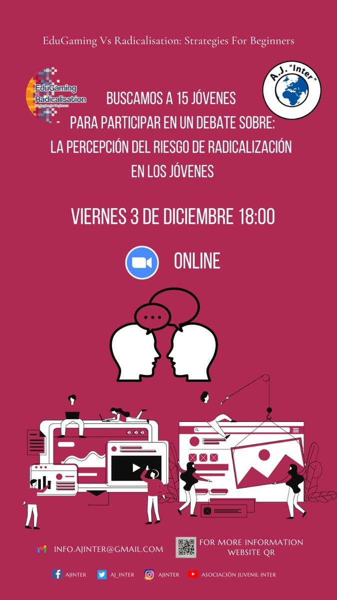 📢📢Esta tarde tendremos nuestro debate virtual sobre la radicación de los jóvenes.

👏Te esperamos!!

us02web.zoom.us/j/88957018143?…