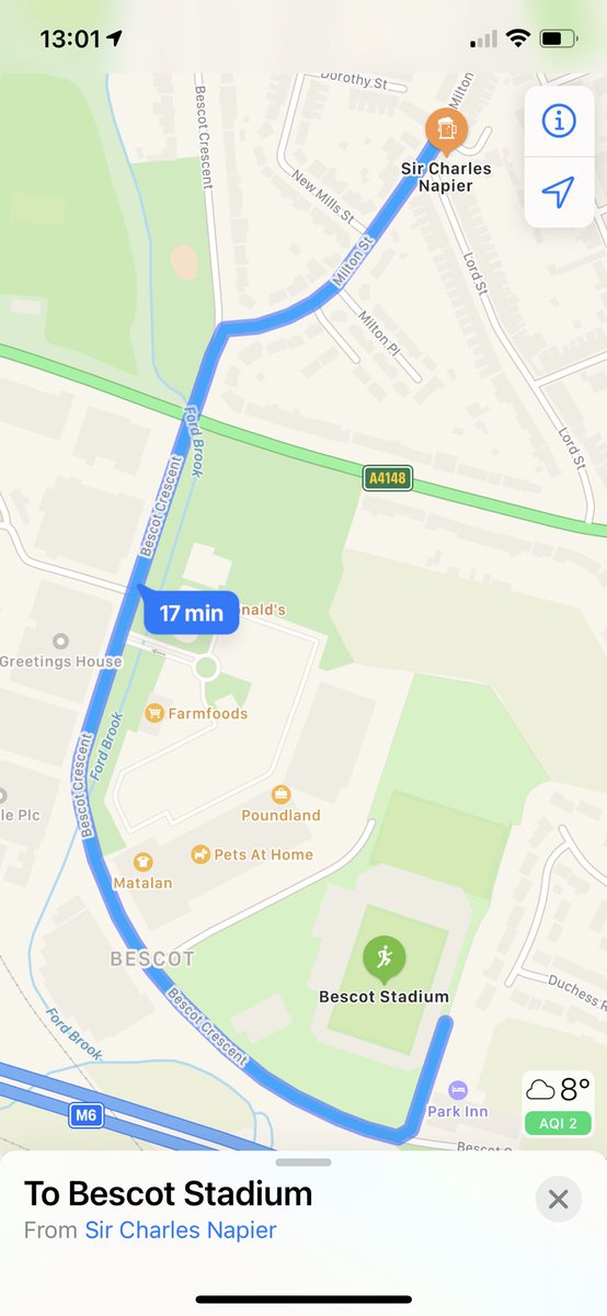 STFCawaydaypubs's tweet photo. The Charles Napier Pub is the closest pub now to the ground tomorrow with a little walk although seemingly straight forward. Opens at 12pm on a Saturday. Spread the word! #stfc https://t.co/sieBF19j7I