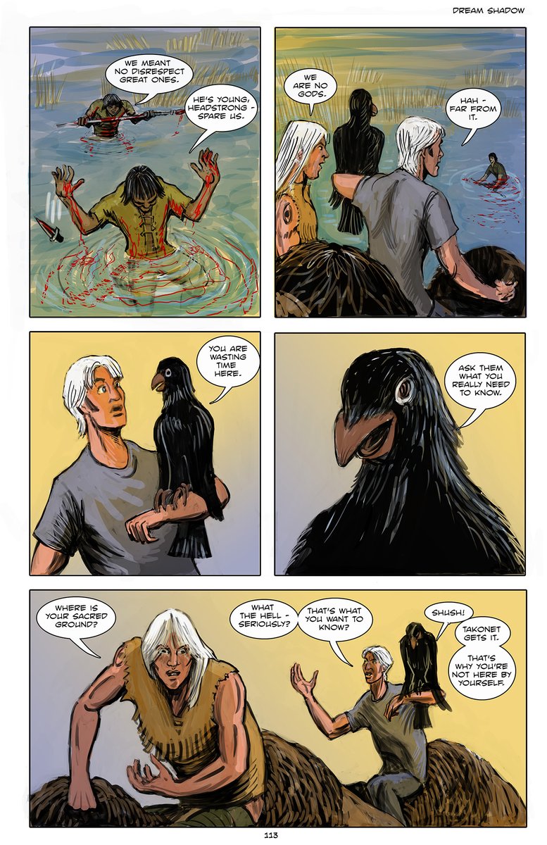 JamesARiel15's tweet photo. Dream Shadow page 113 #DreamShadow #comics #graphicnovel #NativeAmerican #webcomics #dailyart #dailycomics #indiecomics #ComicArt #webcomic #IndigenousPeople https://t.co/kHc7yoi54i