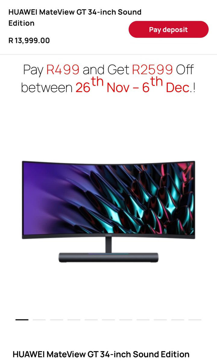Lexsayy's tweet photo. The new Huawei MateView GT screen is officially available for pre-order !๐๐
Pre-order below before the 6th of December, & you could qualify for this deal ๐
https://t.co/0sSOUnvjMF
#PreOrderHUAWEIMateViewGt https://t.co/9nH7el0dJk