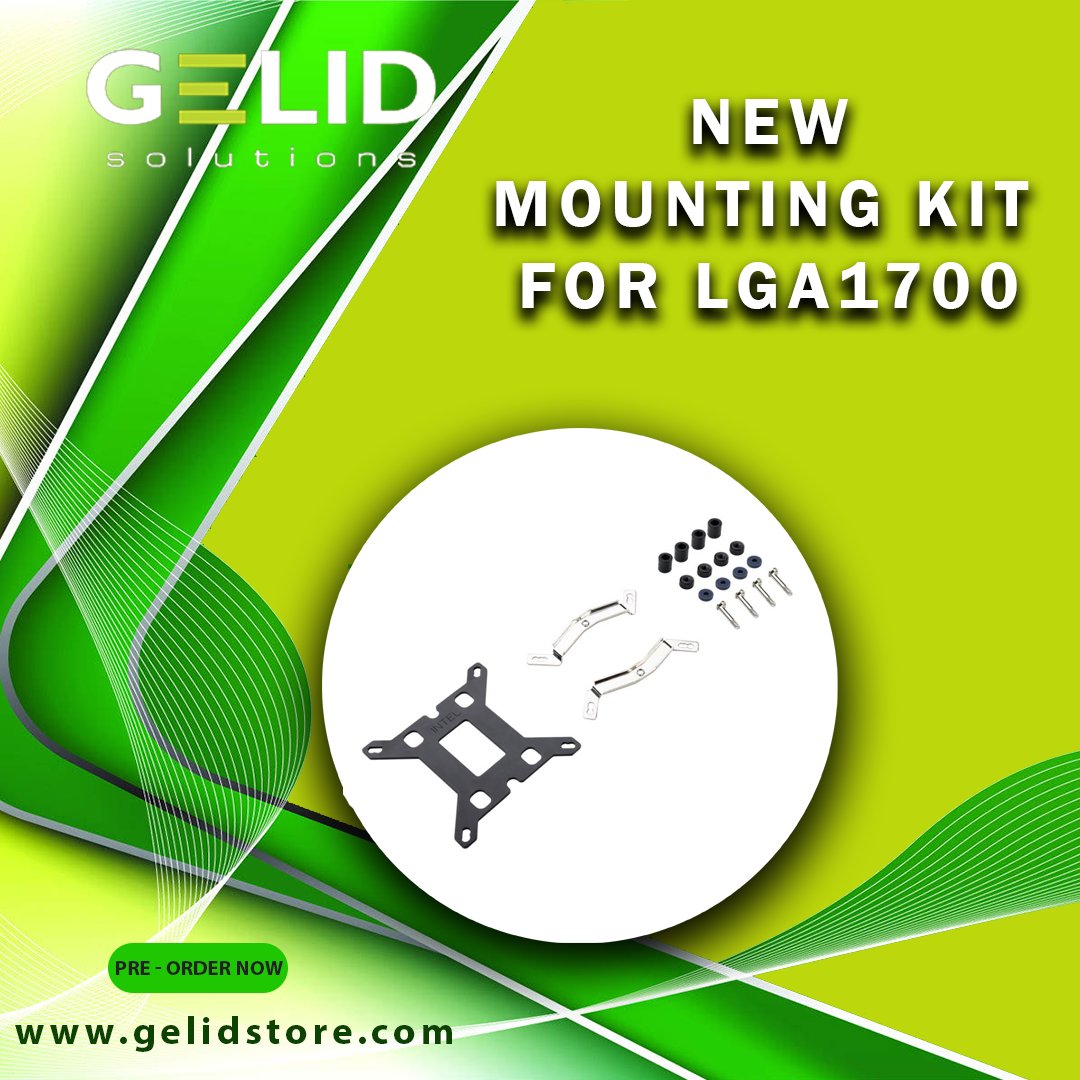 Gelid_Solutions's tweet photo. Announcing the NEW Mountain Kit for LGA1700 in 2 models: 
Phantom/Phantom Black and Glacier/Glacier Black. Available to pre-order now and products to be shipped in mid December. 
 
Pre-Order Today:
https://t.co/XUcecmib2S
 
#GelidSolutions #mountingkit #phantomblack #heatspreader https://t.co/mlfliL04YL