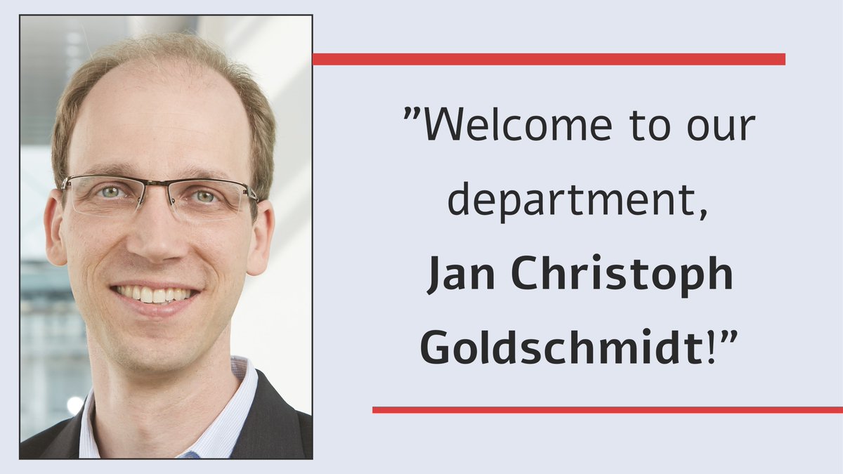 We welcome Prof. Jan Christoph Goldschmidt as a new professor at our Department! As an expert for novel #perovskite-based solar cells he leads the new research group “Physics of solar energy conversion” <a href="/Uni_MR/">Philipps-Universität</a>.