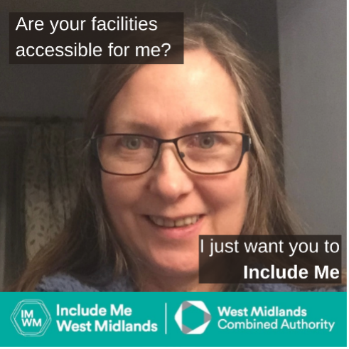 WestMids_CA's tweet photo. “Are your facilities accessible for me? I just want you to Include Me.” 👍
That’s the message from Sarah who is helping us raise awareness on #IDPWD2021 - follow @IncludeMeWM to find out how you can help make your environment a more inclusive place ✅
#IDPD2021 #IncludeMeWM https://t.co/hmfOjYDITg