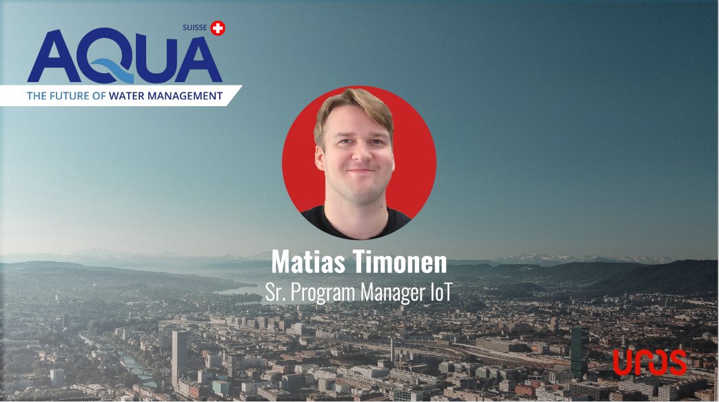 Our Sr. Program Manager IoT Matias Timonen attended #AquaSuisse in Zurich. The event brought together organisations within the water industry. Great hub for networking &amp; showcasing our solutions.

Thank you for a great event!

 #WaterManagement #Connectivity #IoT <a href="/MatiasTimonen/">Matias</a>
