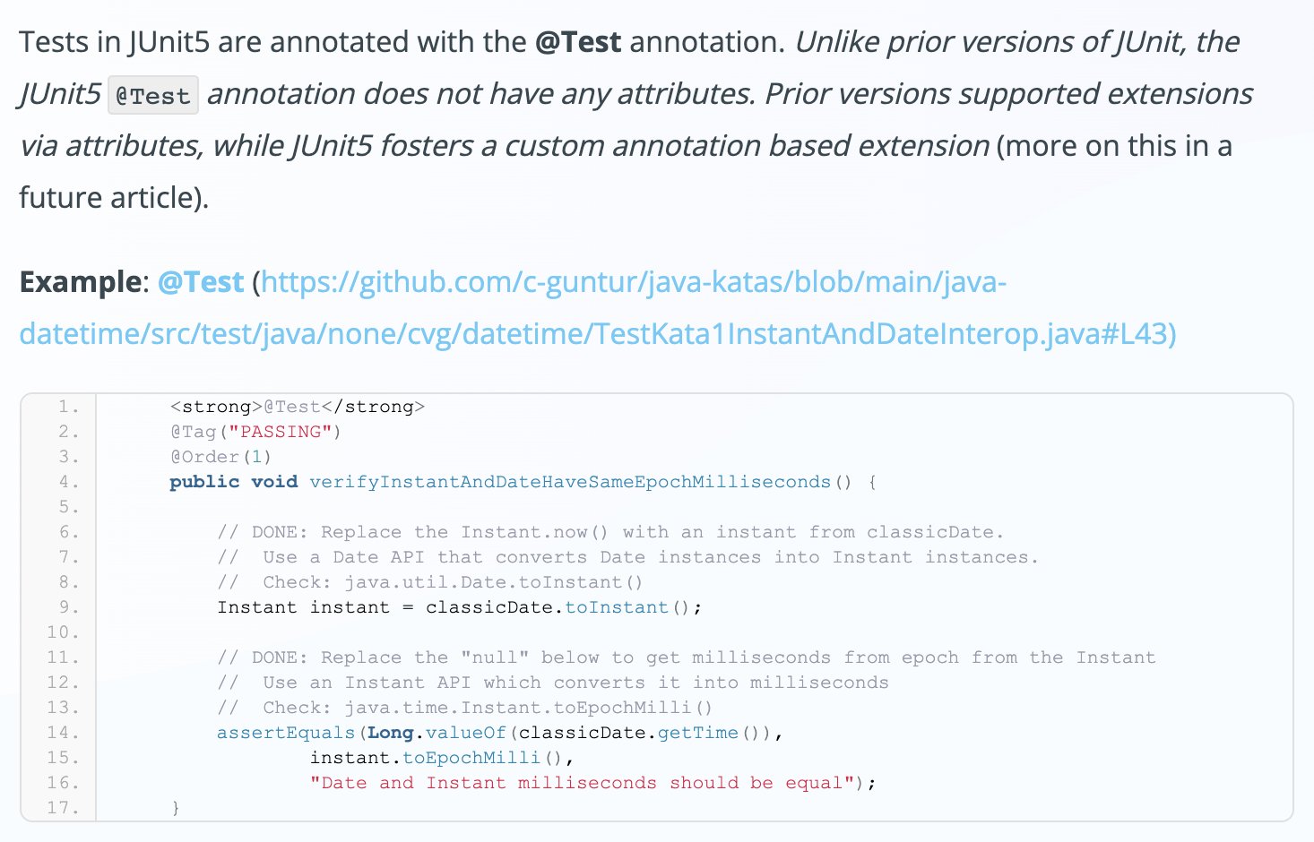 Foojay Io Last Friday On T Co Zeggxeotb9 Cguntur Gardenstatejug Looked At Annotations Used In Junit 5 In An Article Today He Shows Several Examples Of A Junit Test Making Use Of A