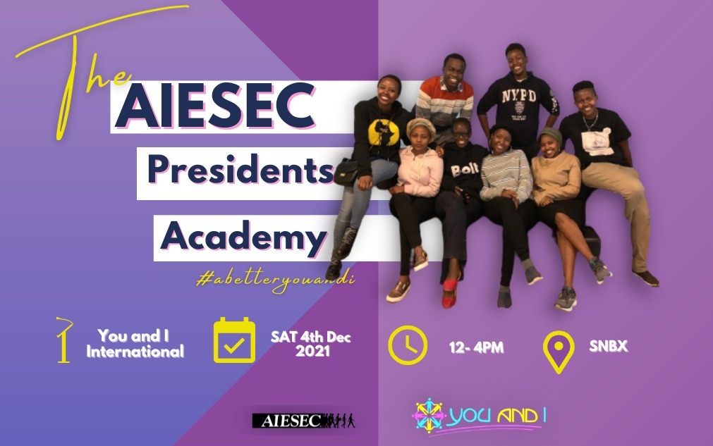You and I is honoured to be facilitating a leadership training for the <a href="/AIESECinKenya/">AIESEC in Kenya</a> Presidents. 

Leadership is all about opportunities to serve with humility and integrity. 

#abetteryouandi
