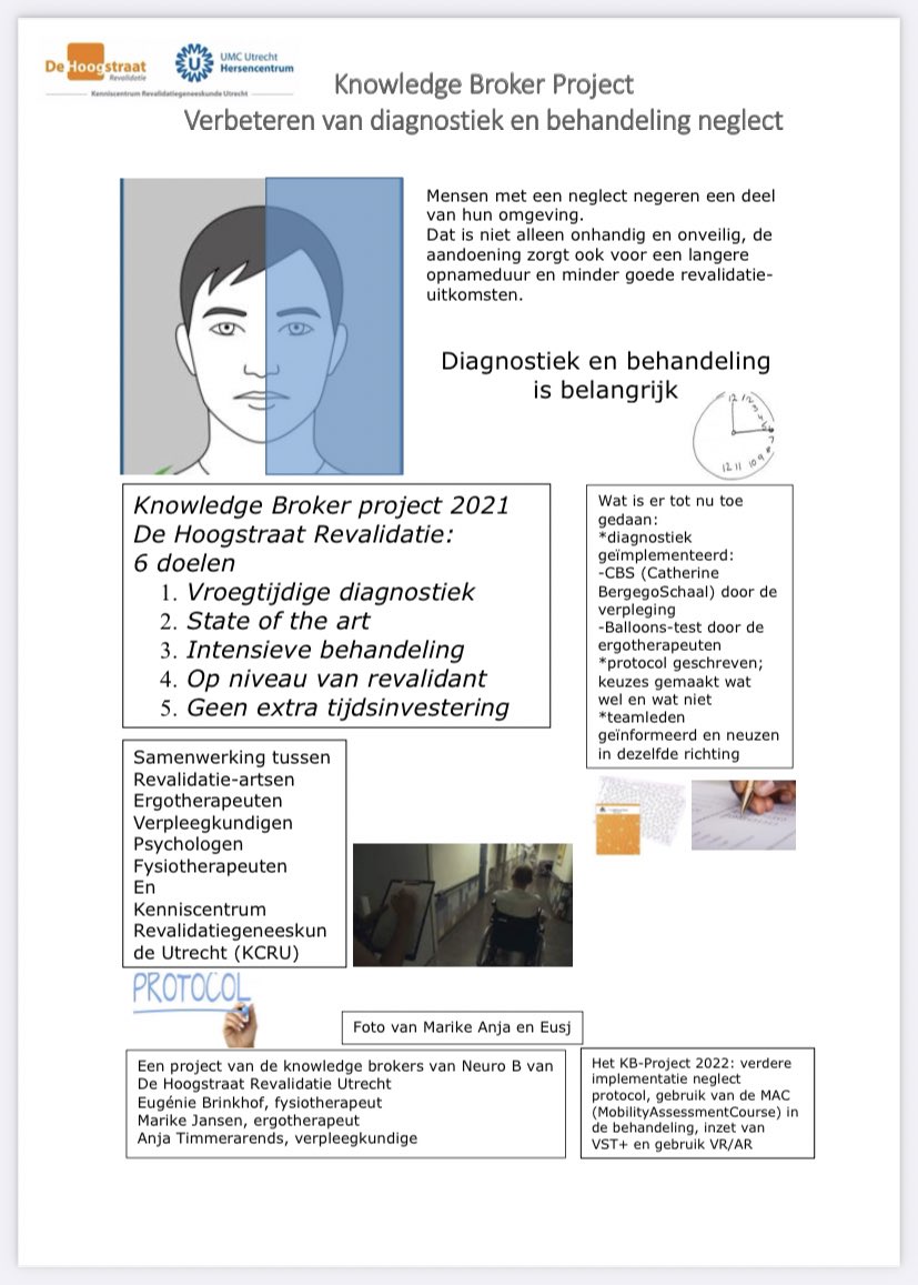 TanjaNijboer's tweet image. Geweldige samenwerking tussen #KnowledgeBrokers @DeHoogstraat en onderzoekers @KCRUtrecht en @FSW_UU @neuropsylab @Omring. Verbeteren van diagnostiek en behandeling van neglect icm #technologie #MixedReality gaat beter als je samenwerkt @EugenieBrinkhof @MarikeJansen