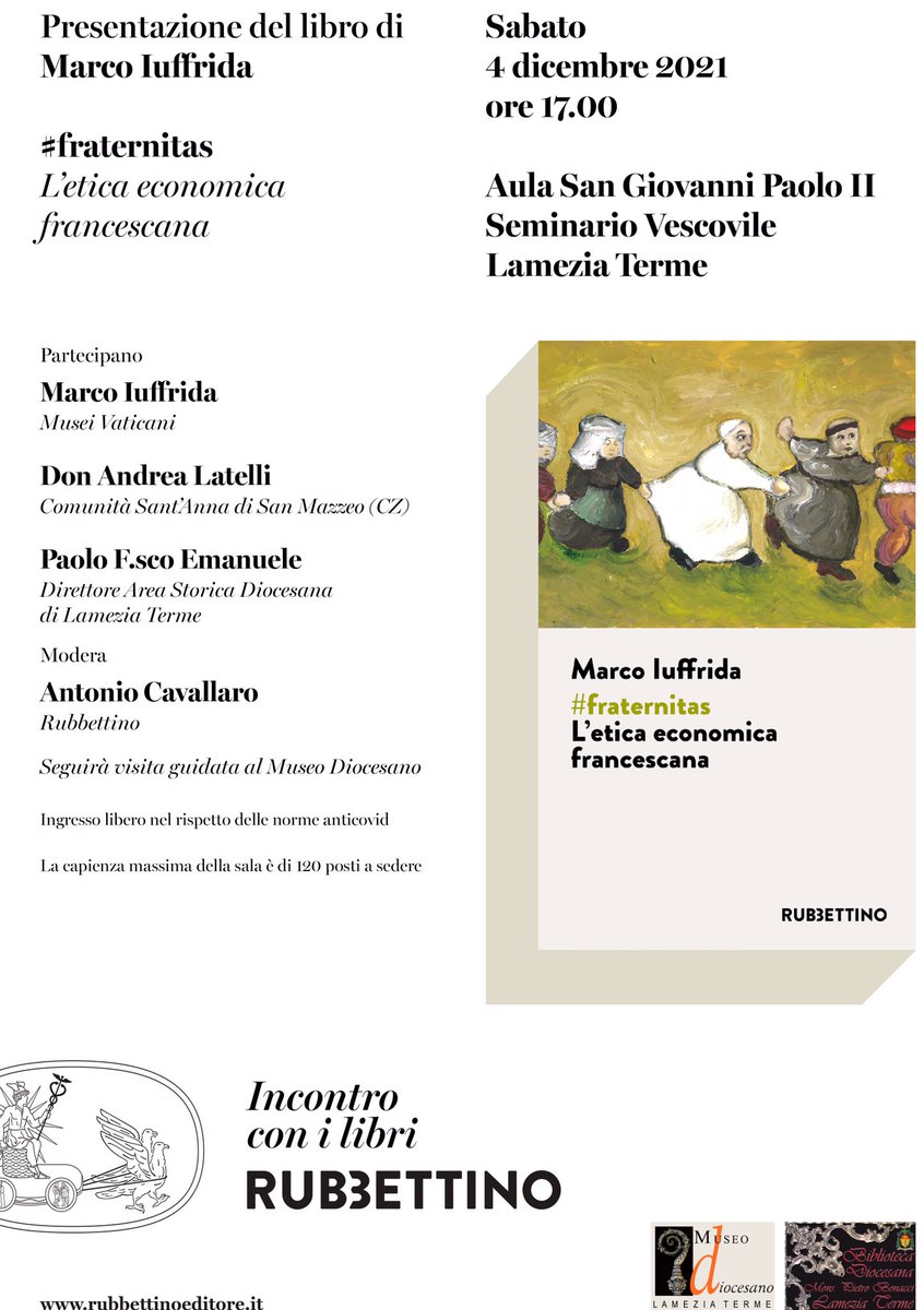 Domani #4dicembre a #LameziaTerme con <a href="/rubbettinobooks/">Rubbettino Editore</a>