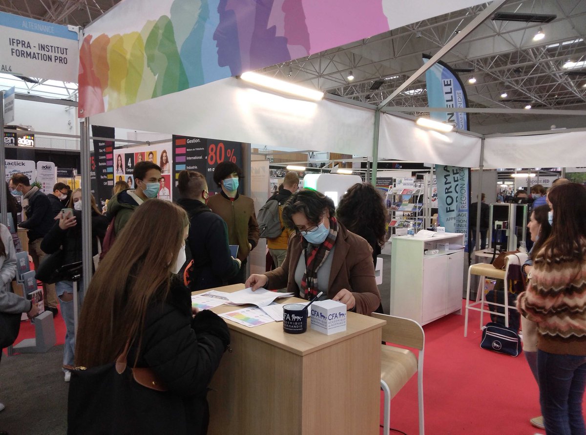 GRETA_Normandie's tweet photo. Venez nous rejoindre au salon de @letudiant 
👉Nous sommes présents sur le stand de l'IFPRA aux côtés du @CFAANormandie pour présenter l'offre en #apprentissage, #formationcontinue, mais aussi la formation à l'étranger ! https://t.co/ORmszQLyM7