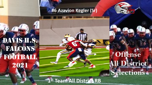 Congratulations to Azavion Kegler for earning 14-6A All District Running Back First Team.  #Flyboz