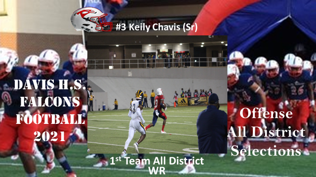 Congratulations to Keily Chavis for earning 14-6A All District Receiver First Team.  #Flyboz