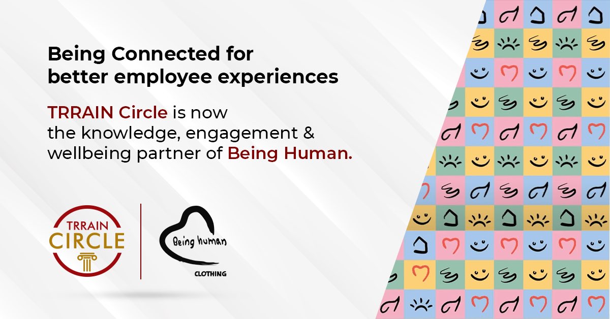 TRRAINCircle's tweet photo. We are elated to begin a new association with @bebeinghuman (Four Aces Fashion House) as their employee wellbeing partner. 

To get onboard with TRRAIN Circle, write to us at info@trraincircle.com https://t.co/KqoD88JTAs
