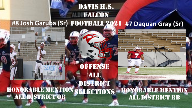 Congratulations to Josh Garuba & Daquan Gray for earning 14-6A All District Honorable Mention Team.  #Flyboz