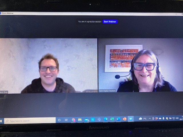BespokeMHealth's tweet photo. Photo from this afternoon's practice session with the fabulous @nickgrey ahead of his 1.5 hour webinar on Tuesday at 10am which focuses on using behavioural experiments in Cognitive Therapy #CBTWorks #CBTcommunity https://t.co/K8MxWkFKQV