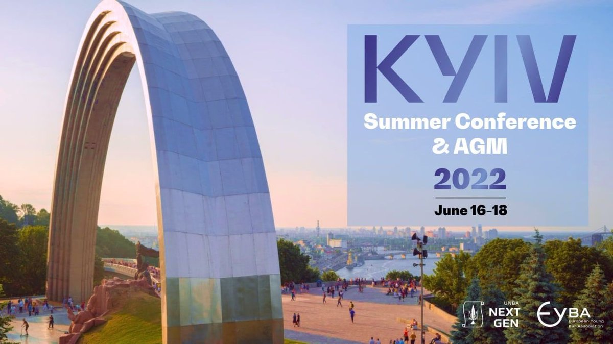 📣The EYBA Summer Conference &amp; AGM 2022, organised together with UNBA NextGen, will take place in Kyev, from June 16 to June 18, 2022.

📧More details will follow.