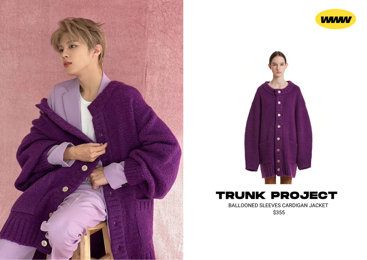 whatwooseokwore's tweet photo. #WHATWOOSEOKWORE Kim Woo Seok Season’s Greetings:
#TRUNKPROJECT Ballooned Sleeves Cardigan Jacket
#KIMWOOSEOK #김우석 https://t.co/i9d0iWEsmj