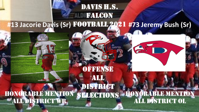 Congratulations to Jacorie Davis & Jeremy Bush for earning 14-6A All District Honorable Mention Team.  #Flyboz