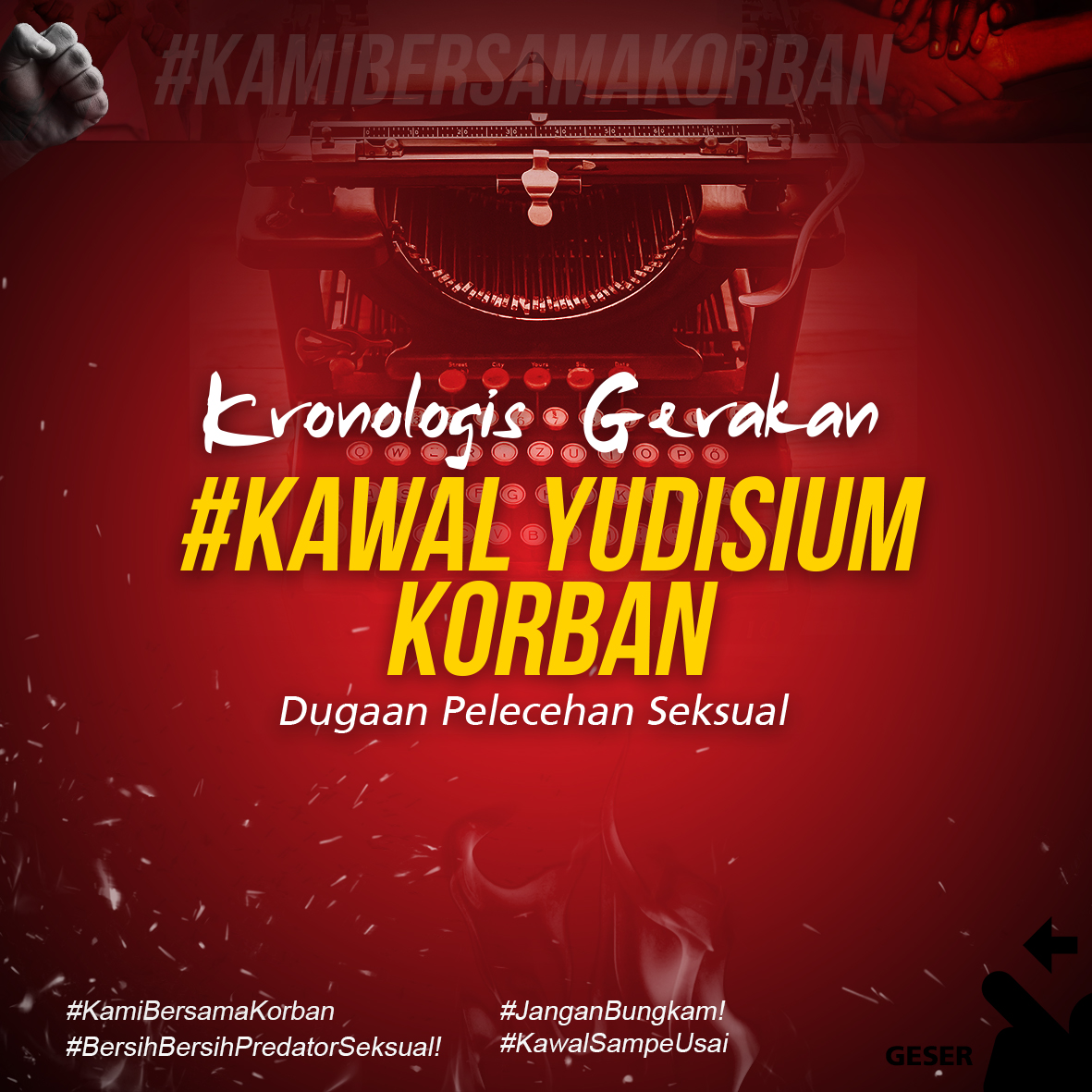 [ KRONOLOGIS GERAKAN : KAWAL YUDISIUM KORBAN DUGAAN PELECEHAN SEKSUAL] 

Hidup Mahasiswa! 
Hidup Rakyat Indonesia!! 
Hidup Perempuan Indonesia!!! 

Silahkan disimak di Instagram <a href="/bemkmunsri/">BEM KM UNSRI</a>

#KamiBersamaKorban
#BersihBersihPredatorSeksual
#JanganBungkam
#KawalSampaiTuntas