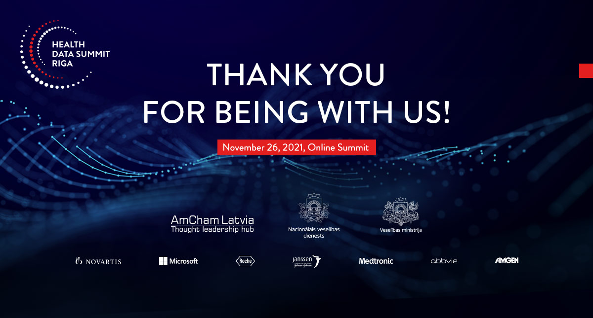 On behalf of organizers – the <a href="/veselibasmin/">Veselības ministrija</a> , <a href="/VMNVD/">Nacionālais veselības dienests</a> , <a href="/amchamlat/">AmCham Latvia</a>  – we would like to express our sincere gratitude to all event attendees. Over 3000 participants joined the Summit!

Re-visit the event, watch video recording here: healthdatasummitriga.eu/livestream

#health #healthcare