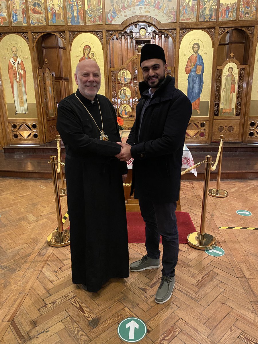 theyoungimam's tweet photo. We joined together with our family in faith and our colleagues from the United Nations project at the Ukrainian Catholic Church yesterday where I had the pleasure to meet Bishop Kenneth Nowakwski to have a chat about the importance of interfaith dialogue. https://t.co/4W8DPqrCTU