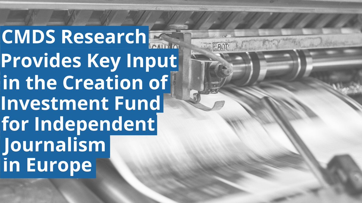 CMDSatCEU's tweet image. 💯Proud to share that a study by our director @mariusdrag was used to develop the #investment strategy of Pluralis, a new fund to combat #mediacapture and support media plurality in Europe, managed by @mdiforg. 
👉bit.ly/3xOVDxe