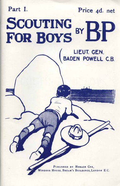 a book cover of scouting for boys