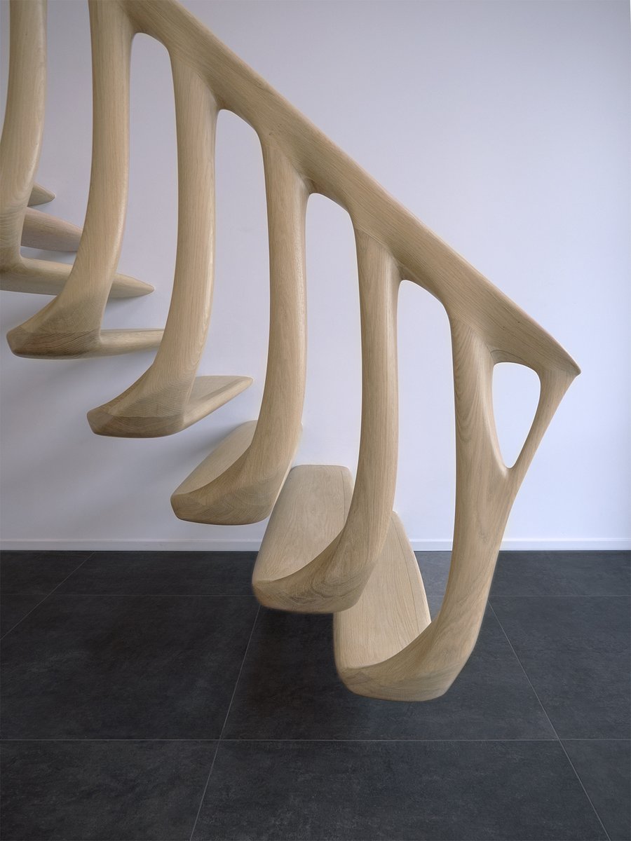Studio RAP (@_studiorap) on Twitter photo Because of the success of the previous post, we wanted to share some extra footage of the staircase for <a href="/CorDoornekamp/">dehoutdraaier</a>. It is a showcase of 5-axis milling and inspired by the art nouveau movement located at the entrance of the Woodspecials workshop.
#wood #digitalfabrication Because of the success of the previous post, we wanted to share some extra footage of the staircase for <a href="/CorDoornekamp/">dehoutdraaier</a>. It is a showcase of 5-axis milling and inspired by the art nouveau movement located at the entrance of the Woodspecials workshop.
#wood #digitalfabrication