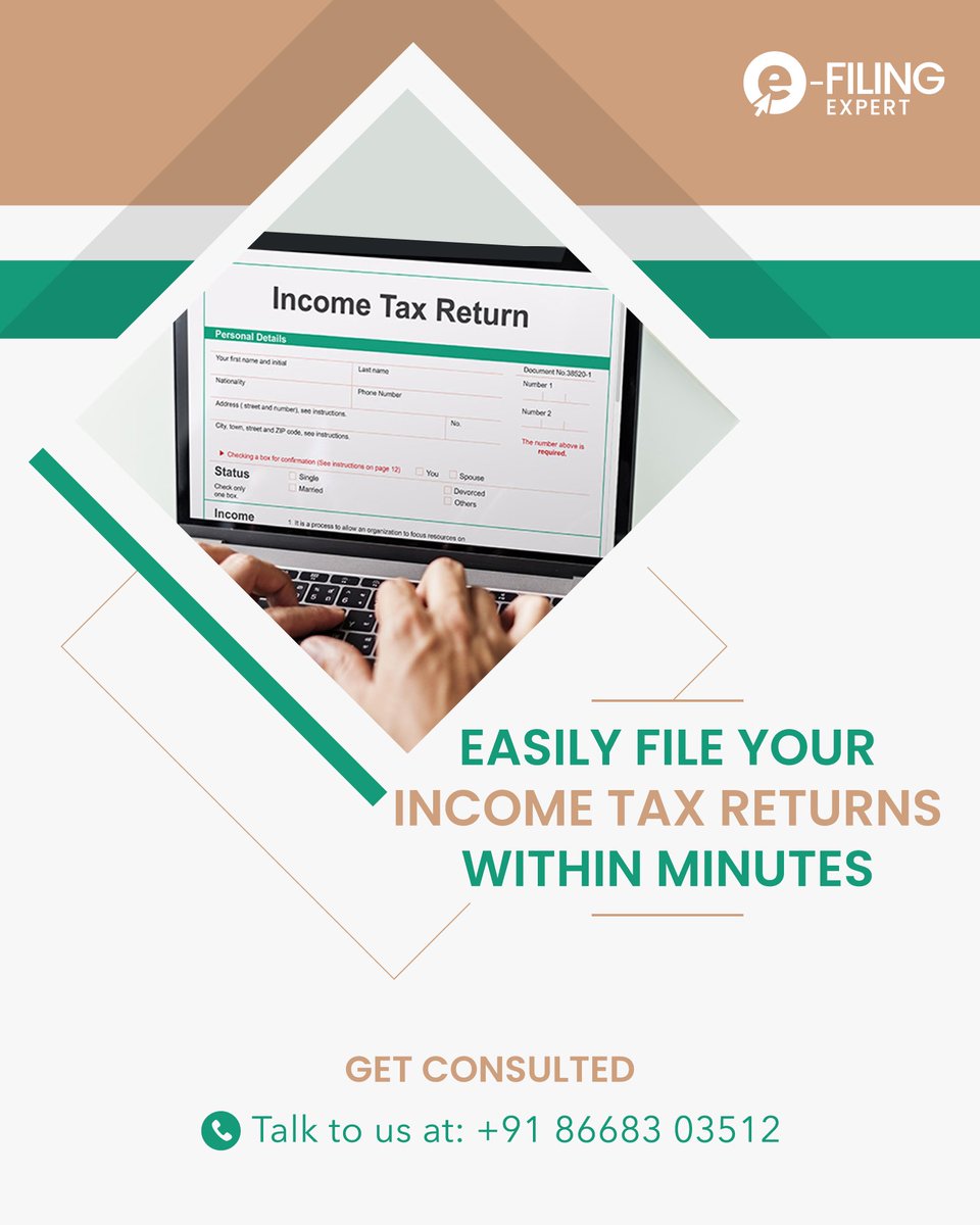 Speak to an expert from our team who will guide and file your ITR within minutes. 

Call now: +91 86683 03512 

#charteredaccountant #charteredaccountancy #accountants #ITFiling #bookkeeping #remoteaccountant #startupindia #businesses #entrepeneur #pune #itrfiling #incometaxindia