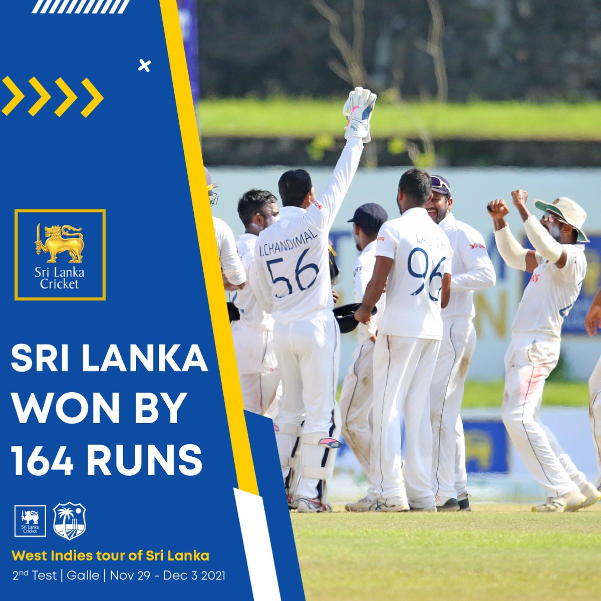 OfficialSLC's tweet photo. Sri Lanka clinch the Sobers-Tissera Trophy 2-0! 🏆️🎉️

#SLvWI https://t.co/VRm0B52TE4