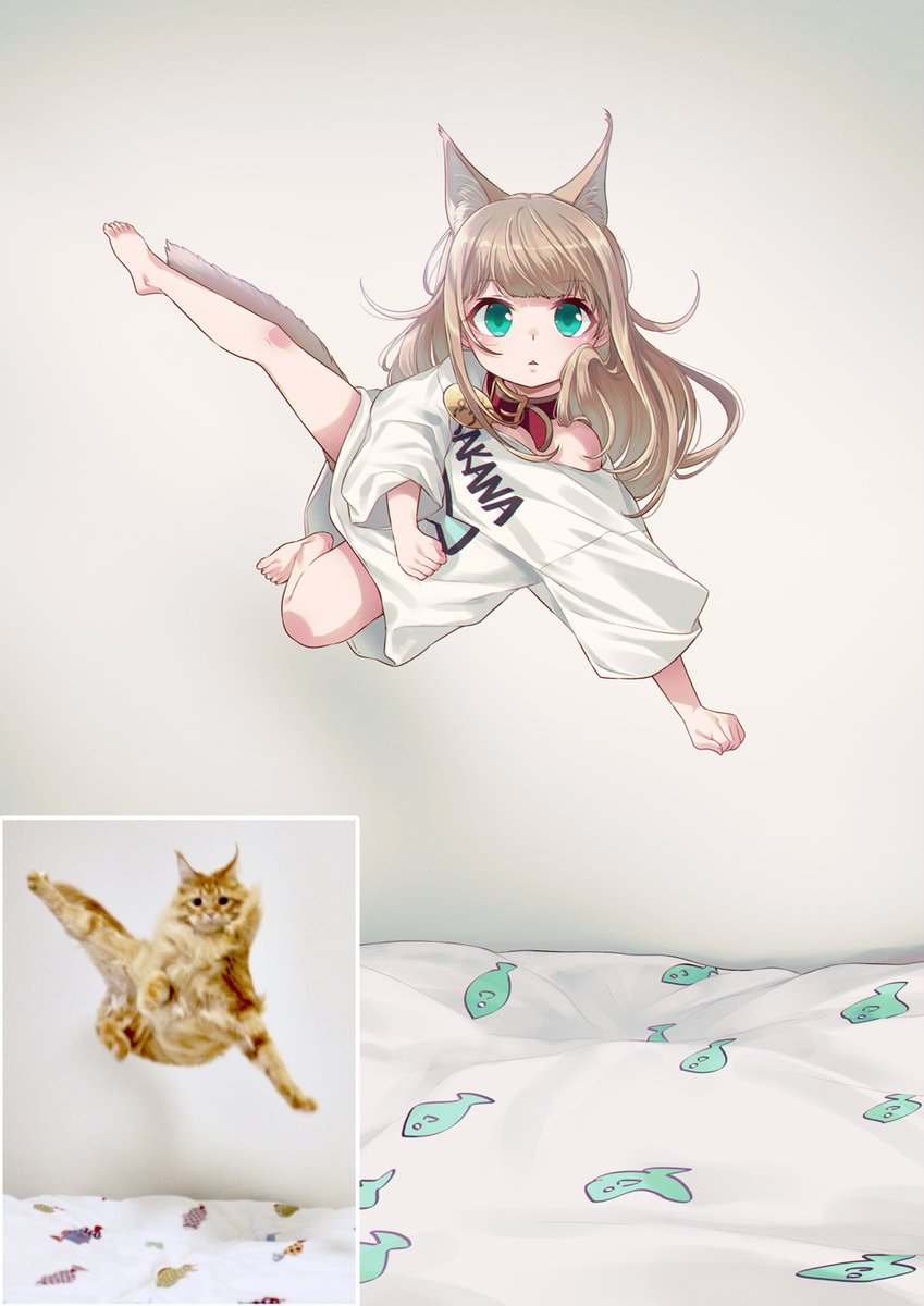 「きなこグッズアイテムの予約が開始しました🐈🐾
今月の予約で年内発送予定です٩」|40原のイラスト