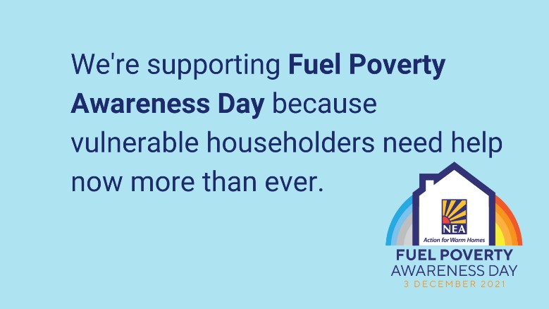 Today is Fuel Poverty Awareness Day. There are lots of ways you can get involved to raise awareness. See  <a href="/NEA_UKCharity/">National Energy Action</a>  bit.ly/3CKTuDK  #FuelPovertyAwarenessDay

#EnergyAdvice #FuelPoverty #StayWarm