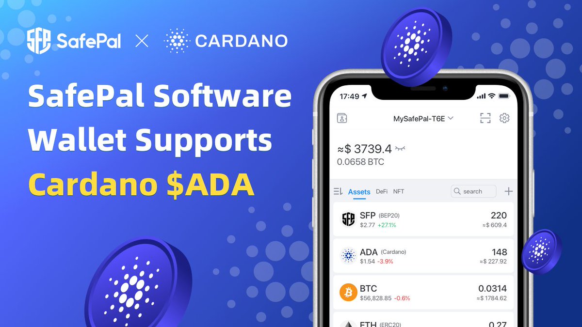 You can now securely store @Cardano $ADA with @iSafePal Wallet🥳 @Cardano $ ADA is now supported by @iSafePal Software Wallet 📱Download @iSafePal  Wallet App Today https://t.co/aBBHBncftU