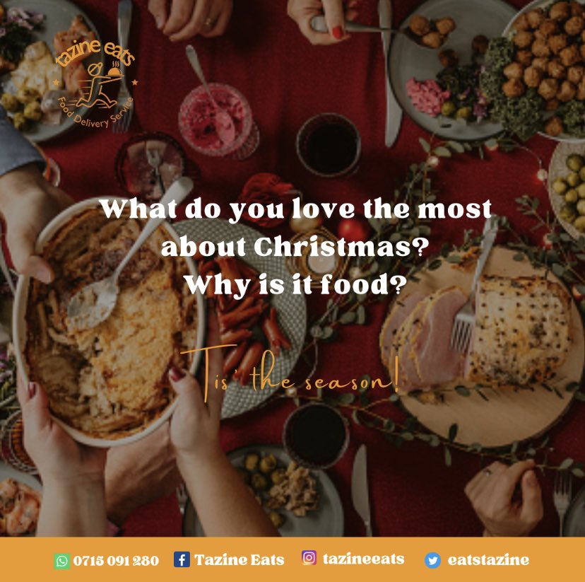 EatsTazine's tweet photo. 😂took the words right out of your mouth? It’s almost our favorite time of the year! We are here, at your service. Ready to deliver your holiday happiness 🥘😍 https://t.co/b5FpHiI1fK