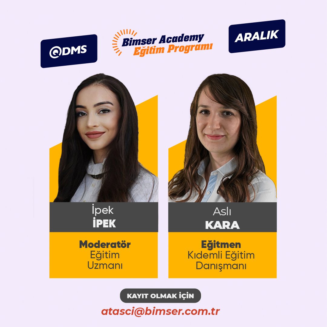 Bimser_'s tweet photo. Bimser Academy eğitimlerimiz devam ediyor. Aralık ayı QDMS ve ENSEMBLE eğitim takvimimiz hakkında ayrıntılı bilgi almak için https://t.co/2W8VJer9V5
Eğitimlerimiz seri şeklinde devam edecektir.
👉Katılım ücretsizdir.
#bimser #ensemble #bimseracademy #eğitim #QDMS #BEAM #eBA https://t.co/2oUkieXag6