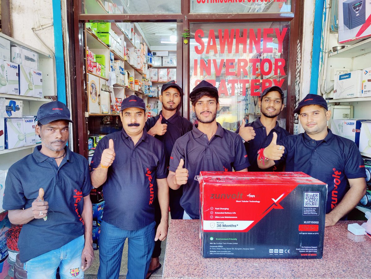zunvolt's tweet photo. ZunVolt is every dealer's first choice for comprehensive electrical products! Check out these images from our distributor Sawhney Electrical Works, Faridabad.
.
.
.
.
#zunvolt #battery #inverter #faridabad #dealer #distributor #electricalsolutions https://t.co/QbUHljl7r6