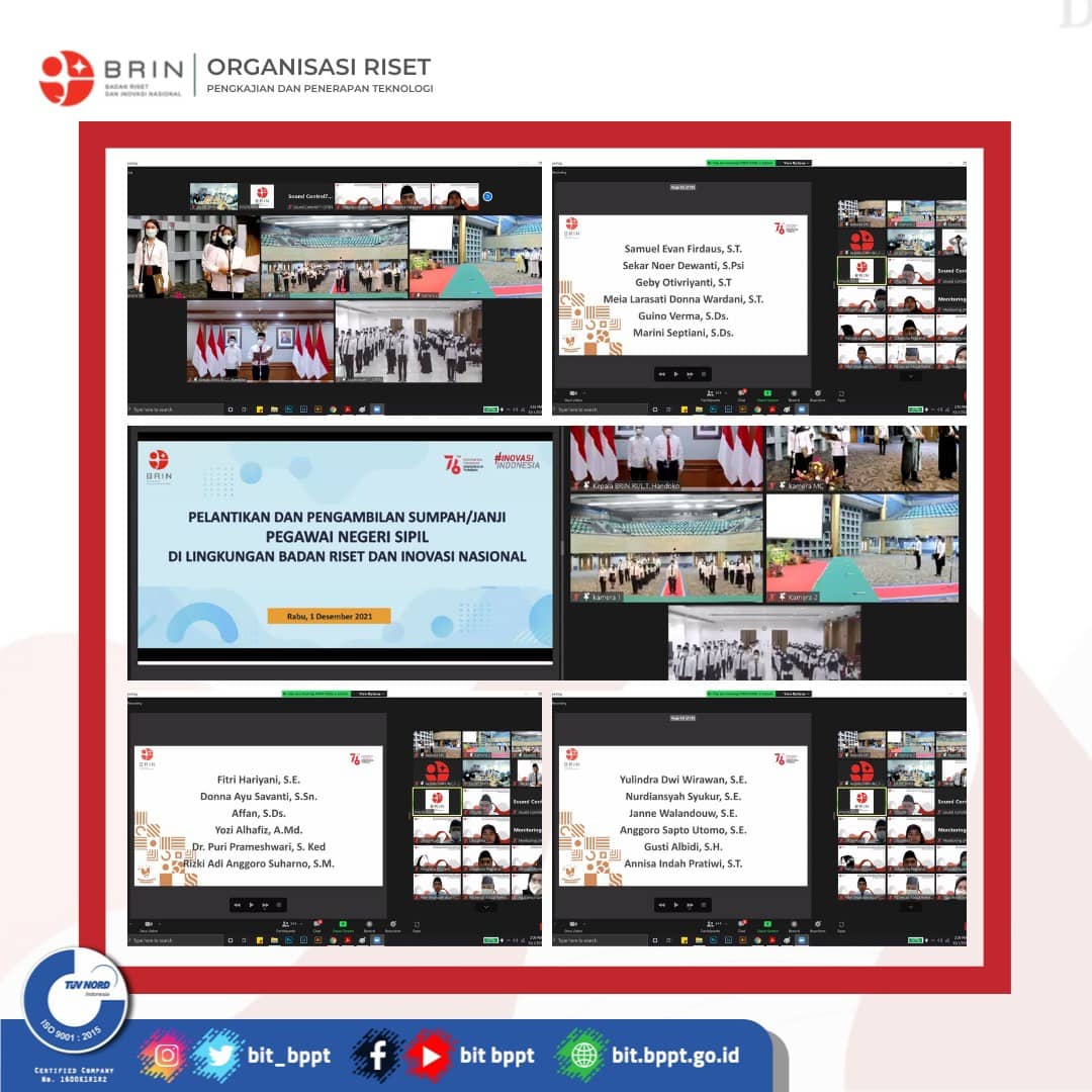 bit_bppt's tweet image. Selamat untuk teman-teman yang dilantik. Semoga dengan dilantiknya sebagai PNS dan Pejabat Fungsional ini dapat menambah semangat dalam bekerja. Sukses selalu.

#bit_bppt #BRIN #inkubasibisnisteknologi #inkubatorbisnis #startup #inkubatorteknologi