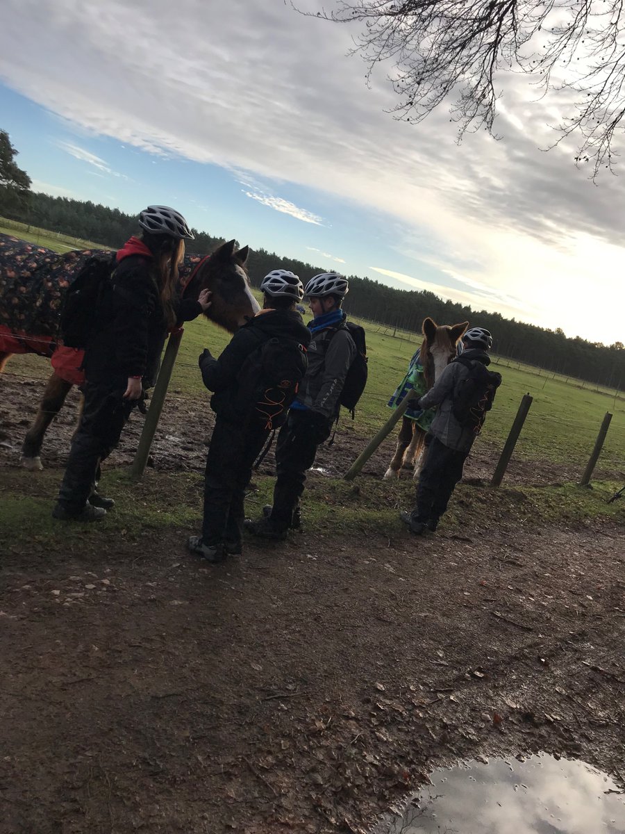 Yesterday our Outdoor Education group with <a href="/AncrumCentre/">AncrumOutdoorCentre</a> went on a cold December bike ride around Tentsmuir Forest. We made friends with some beautiful horses and needed to avoid lots of fallen trees from Storm Arwen last week.