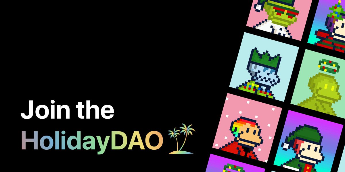 We are live🌴

HolidayDAO is now a fully operating community. 

Only up from here friends. 

If you own <a href="/SolanaMHS/">SMHC | HolidayDAO</a> 👉 discord.gg/holidaydao