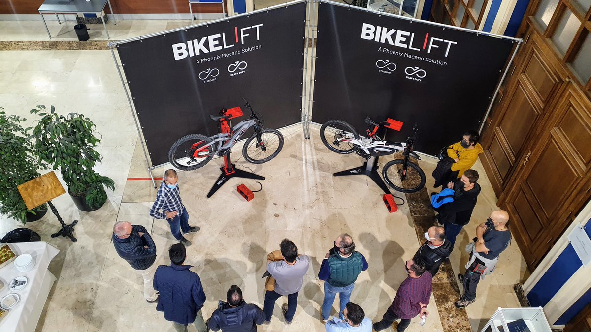 BraihBikes's tweet photo. This week, at the @camarazaragoza, we have been joining our friends from Phoenix Mecano Spain in the presentation of their new electric lift for #ebikes, a revolutionary solution to make workshops more efficient, flexible, and ergonomic space.
#Braihtec #Braih #Superebikes #mtb https://t.co/6j1ye7JPdO