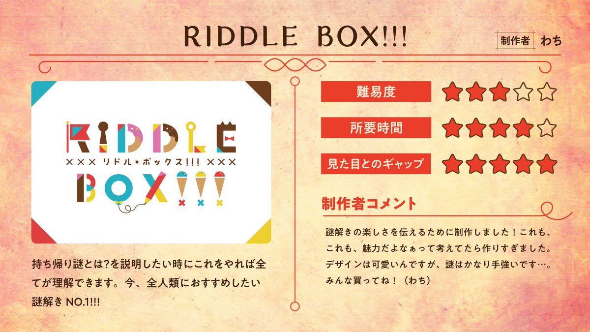 🎁新作持ち帰り謎4種を一挙紹介🎁】 ❶RIDDLER(株)入社キット君も