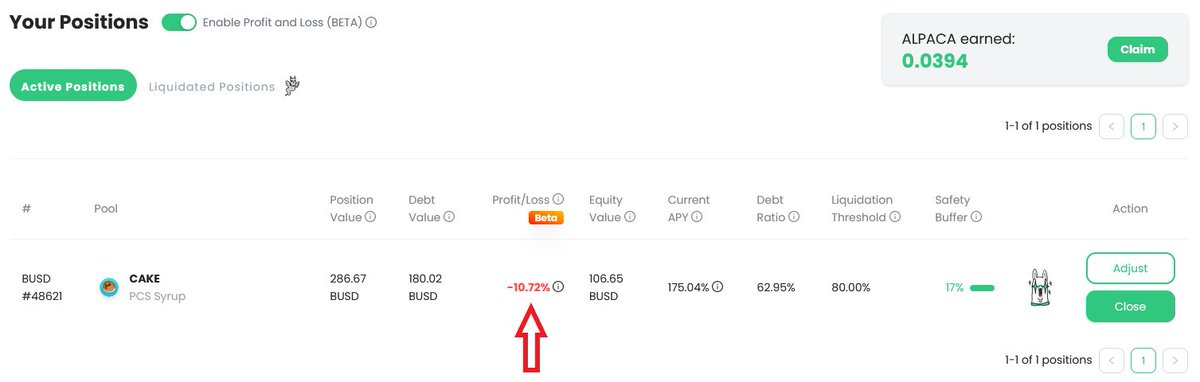 @mrdaocrypto @AlpacaFinance it is not that difficult to open a #YieldFarming position!
At this moment I am down -11% on my $CAKE - $BUSD #Yieldfarm position.