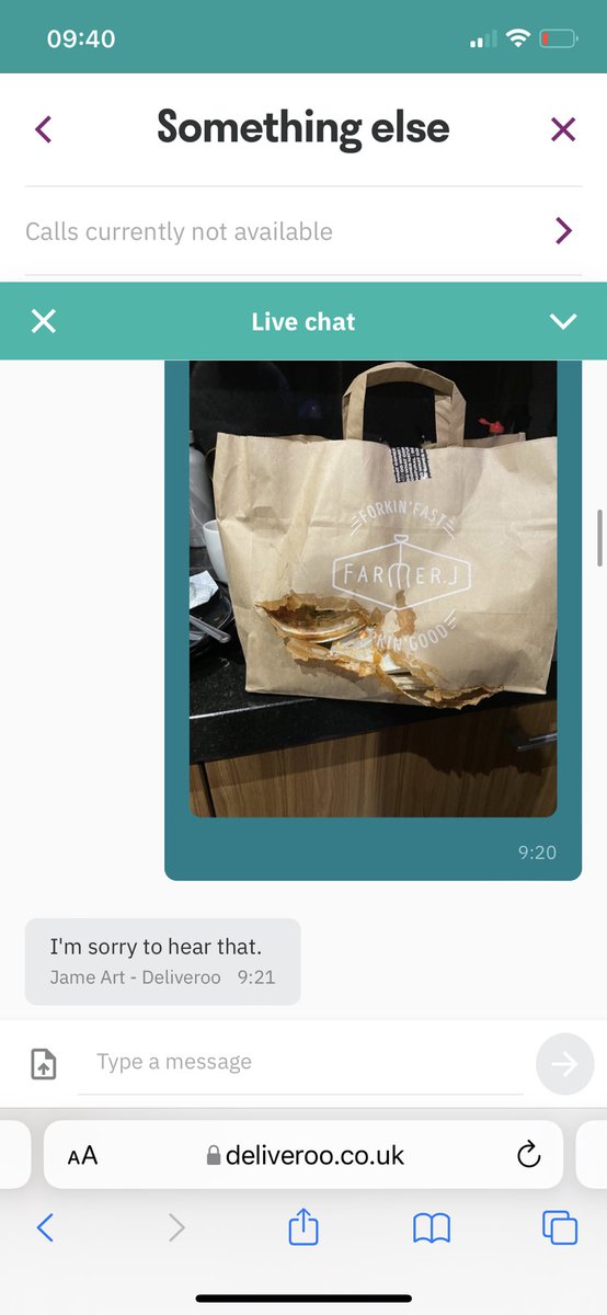 simontests123's tweet photo. @DeliverooHelp hi team, your customer support staff has been extremely unhelpful. I have received crushed/spilled items but they won’t bother giving any resolution?! Is this what you call customer support? As a loyal customer, im devastated and appalled at this. https://t.co/jX6vUvWEdg