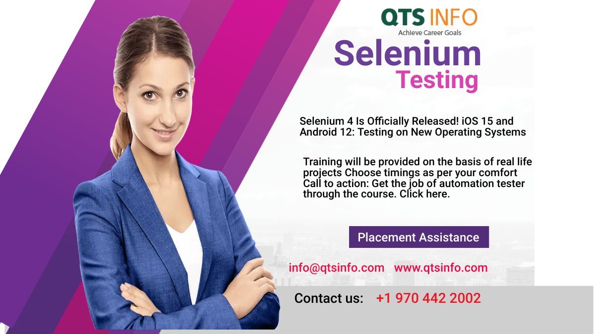 qtsinfo2's tweet image. Selenium course will help you in -@ bit.ly/3rxGQpF designing popular frameworks and you will get a strong knowledge of core Java also.
#selenium #javawithselenium #automationtesting #training #testingjobs #qtsinfo