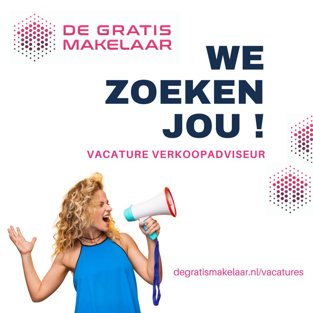 Beschik jij over sterke commerciële vaardigheden, ben je in staat om te luisteren en op een adviserende wijze klanten te enthousiasmeren? Dan zoeken we je!   

degratismakelaar.nl/vacatures