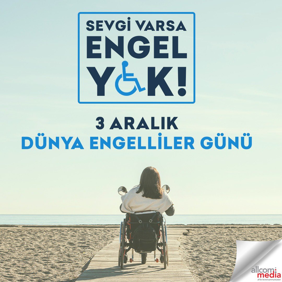 AllcomMedia's tweet photo. Sevgi varsa, engel yoktur! Yalnızca bir gün değil, her zaman yanınızdayız. 

3 Aralık Dünya Engelliler Günü Kutlu Olsun! 🎗

#3AralıkDünyaEngellilerGünü #engelolmadestekol https://t.co/YvqkcVIeyh