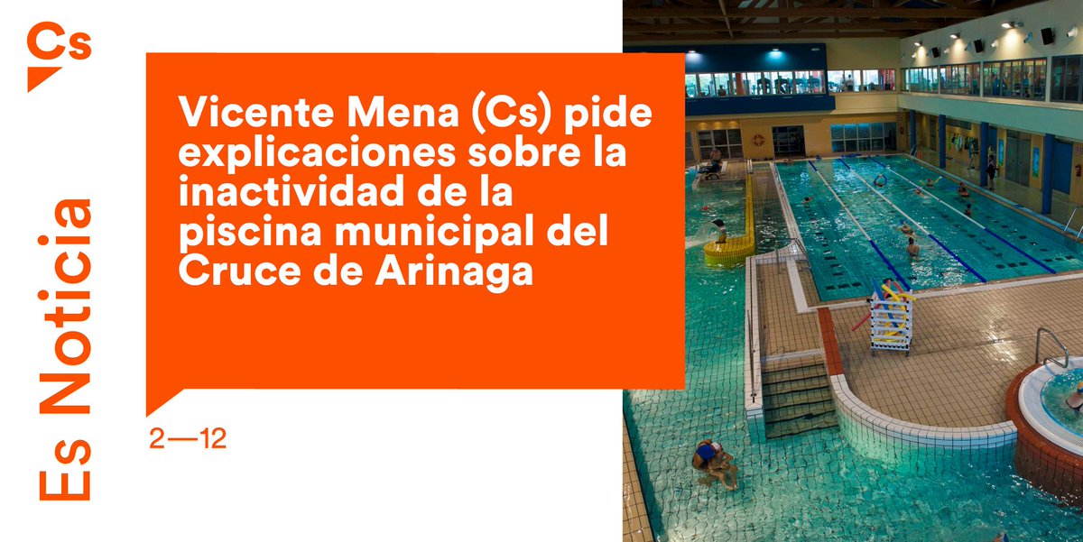 Cs Agüimes pide explicaciones sobre la inactividad de la piscina municipal de Agüimes. 

canarias.ciudadanos-cs.org/2021/12/02/vic…