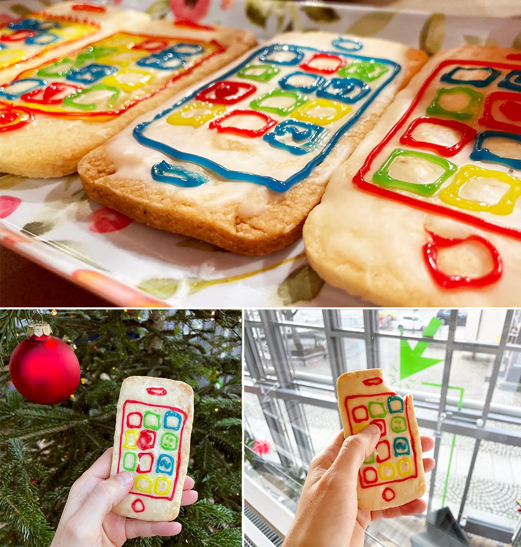tyclipso's tweet photo. Unsere WeihnachtsAPPerei bringt ein neues Modell auf den Markt: Liegt gut in der Hand, ausgestochen scharfes Display und macht satt. Der neue Smartkeks von Tyclipso! Nur solange der Vorrat reicht!
#Kekse #backen im #Advent für #Weihnachten https://t.co/dLKF25R9A9