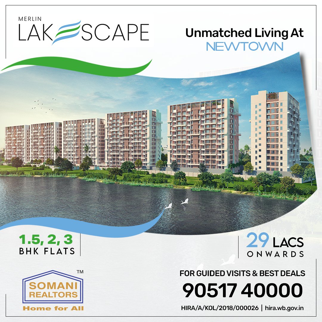 6 Towers Complex, on 3.98 Acres - opp. a Huge Lake
@ Newtown!

Hurry, call 9051740000 to avail best deals!

#SomaniRealtors #MerlinLakescape #RealEstate #NewTown #Kolkata