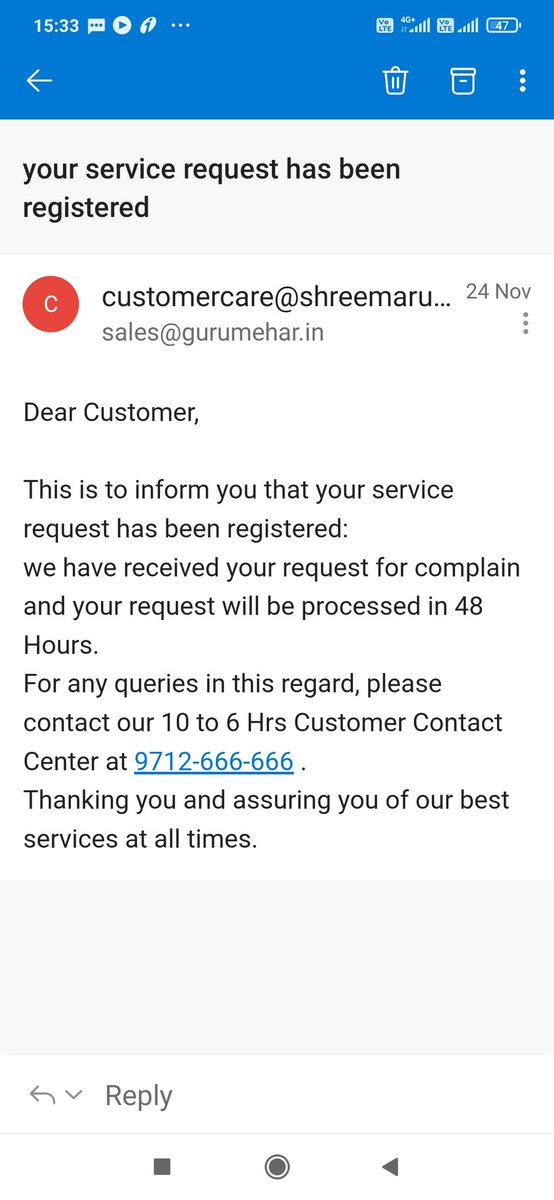 parasmadan's tweet photo. @rambhaimokariya 

21085100027653
Parcel dispatched on 29th of October yet it's not delivered to the destination tried a lot through phone and email but no solution from below team https://t.co/zdpb1D1Ylf