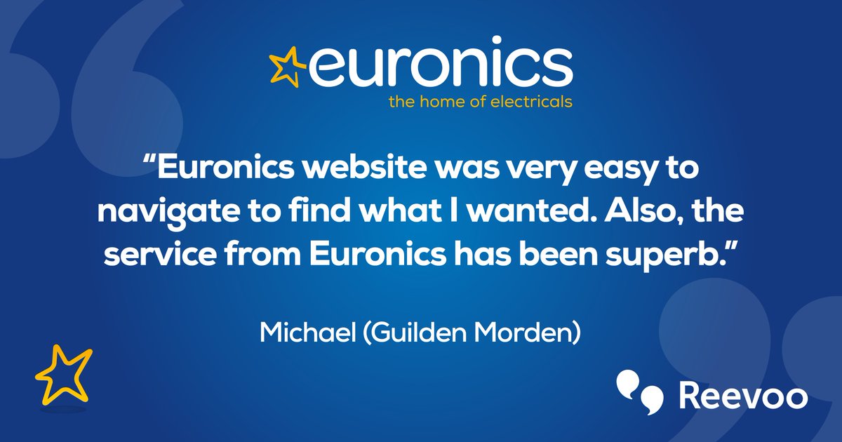 euronics_UK's tweet image. There's nothing like a great review to give you that Friday feeling! And according to Which? (the consumers trusted reviewer), we're also one of the UK's favourites for household appliances too! Congratulations to all of our independent #EuronicsUK store owners. ⭐️